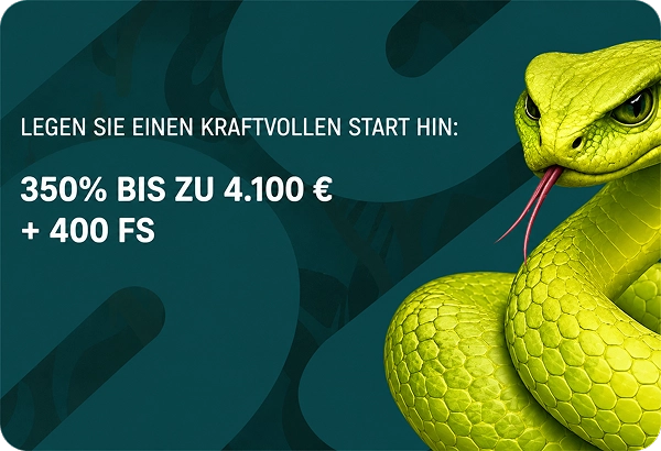 Spinaconda Casino mobiler Startbanner mit Willkommensbonus