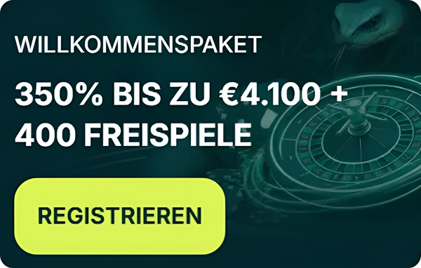 Willkommensbonus mit bis zu 4.100 € und 400 Freispielen bei Spinaconda Casino